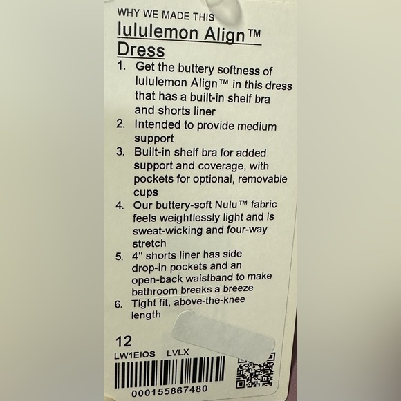 Lululemon Align V Neck Dress Size 12 - Picture 13 of 13